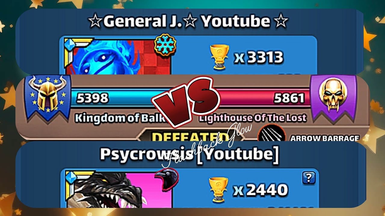 🏹🗡 General J vs Psycrowsis 🗡🏹 KoB vs Lighthouse of The Lost! Arrow Barrage War! 👍😎