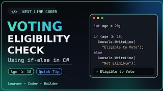 Full Voting Eligibility check program Using if-else in C# Update