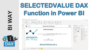 DAX Language - SELECTEDVALUE Function in Power BI