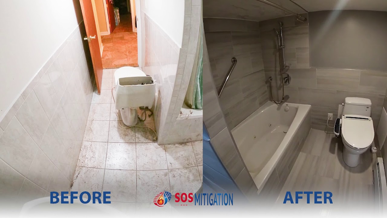 Before & After | Water Damage Restoration | Bathroom Remodel | SOS