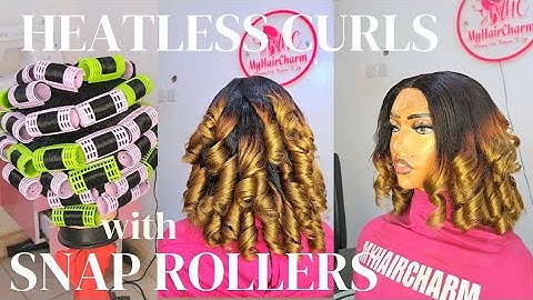 How to curl a wig with rollers set | Heatless curls on synthetic hair | Re-curling  synthetic wig
