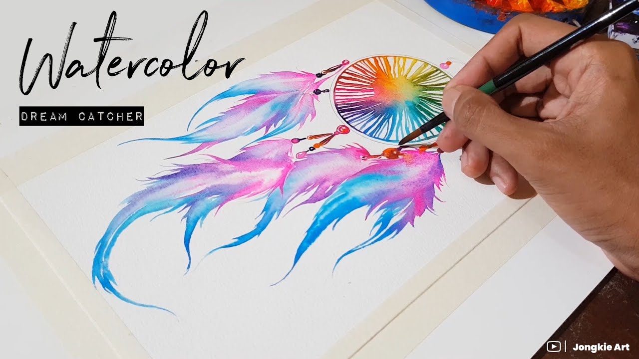 DREAM CATCHER Watercolor Painting Tutorial For Beginners: Learn Watercolor  Techniques and Secrets 