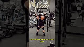 204KG/450LBS BARBELL PUSH PRESS IS A WARM UP - EVAN SINGLETON