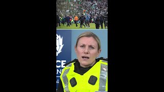 Nine arrests after police attacked in Old Firm violence #news #crime #shorts #scotland #police