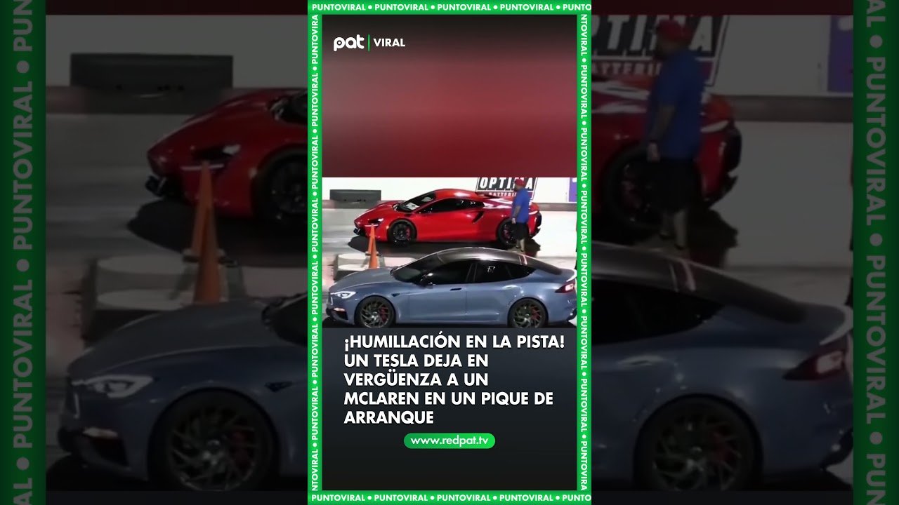 ¡Humillación en la pista! Un Tesla deja en vergüenza a un McLaren en un pique de arranque ⚡🏎️