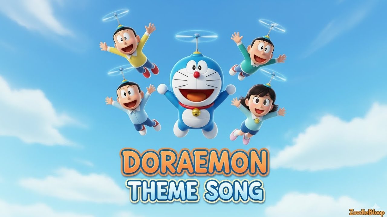 Doraemon 3D Theme Song 🐱✨ | Stand By Me English Version | Zoodile Bloop Fun