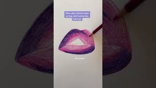 How to draw glossy lip: Tutorial #shorts screenshot 5