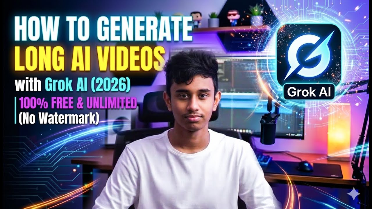 How to Generate LONG AI VIDEOS with Grok AI (2026) | 100% FREE ...