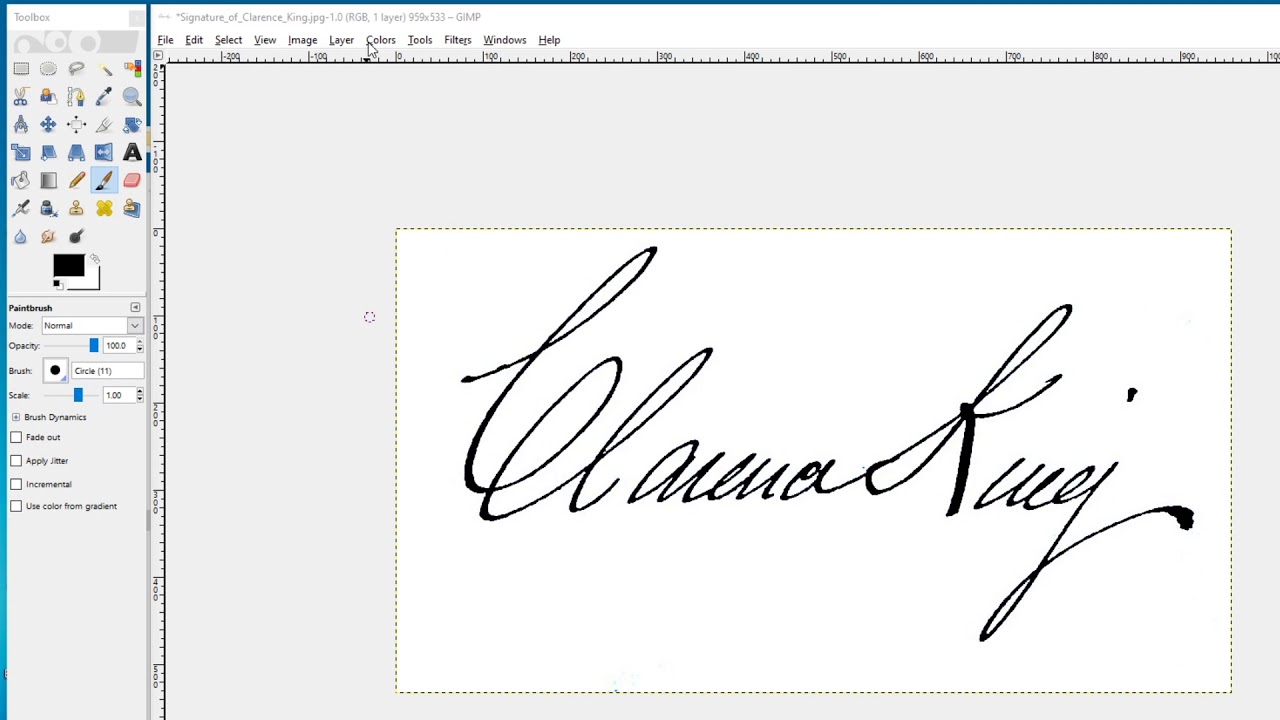 How To Make A Signature Transparent In Gimp