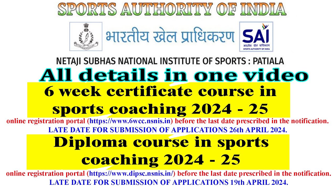 NSNIS 6 Weeks Certificate Course 2024 - 25 | NSNIS DIPLOMA Course in ...
