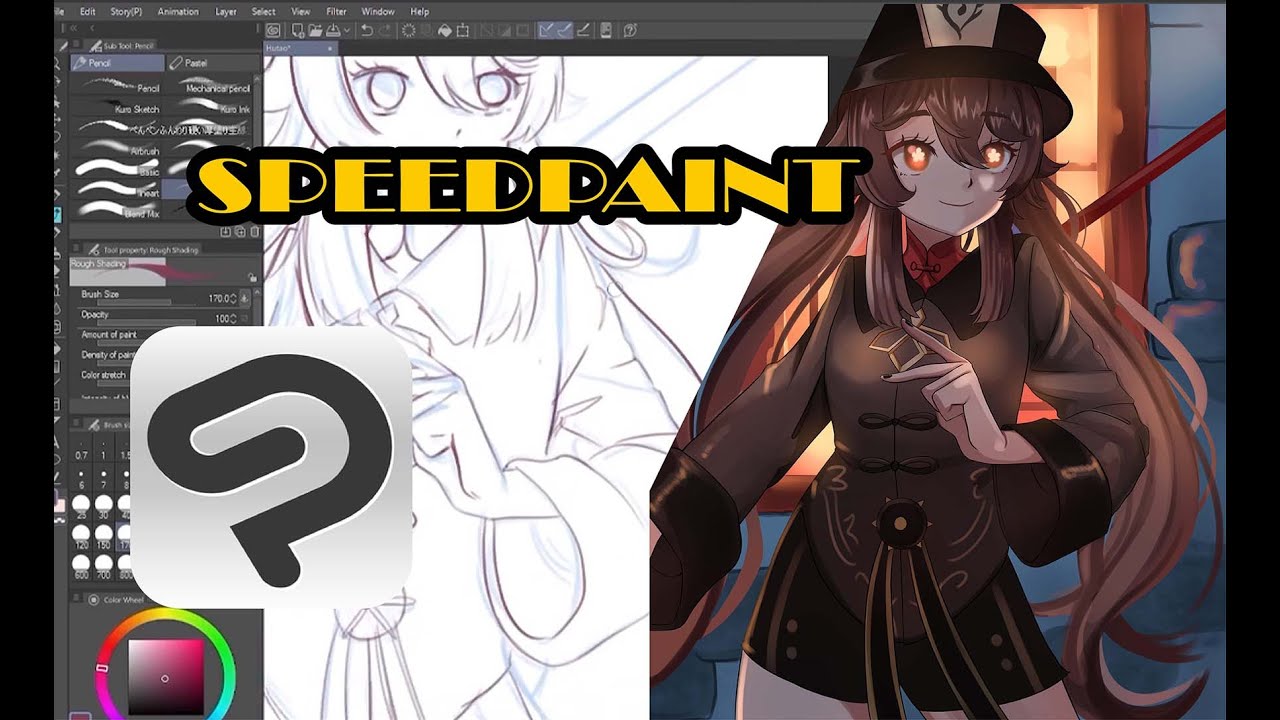 Hutao SpeedPaint | Clip Studio Paint - YouTube