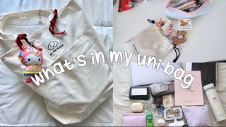 What's in my UNI bag 2024 | On Cloud Nine tote, essentials