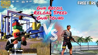 PUBG Mobile Vs Free Fire Gun Recoil, Reload, Gun Sound Comparison screenshot 4
