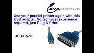 USB to Parallel Printer Adapter (Connect your old parallel printer to a USB port) - AyaGroup