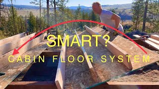 Best Cabin Subfloor Idea You’ve NEVER Seen. Joists, Insulation, & OSB.