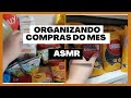 Organizando as compras do mês