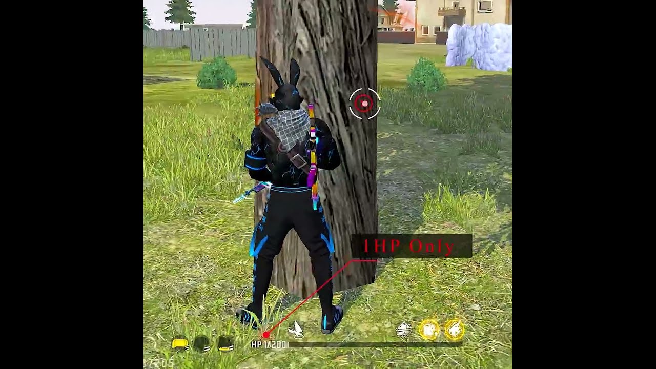 1 HP Unbelievable Clutch With Black Bunny Shorts Freefire Tondegamer