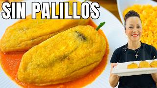 Chiles Rellenos Sin Palillos: El Secreto para que el Capeado NUNCA se Caiga
