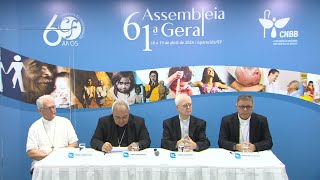 Na Assembleia Geral da CNBB, bispos aprovam quatro mensagens