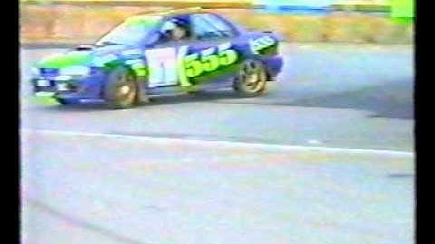 Subaru Impreza 555 - Colin McRae doing donuts after winning Rally San Remo (1996)