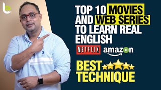 Best Technique To Learn English Through Movies | 👍🏻Top 10 Films And Web Series To Speak Real English