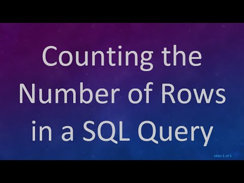 Counting the Number of Rows in a SQL Query