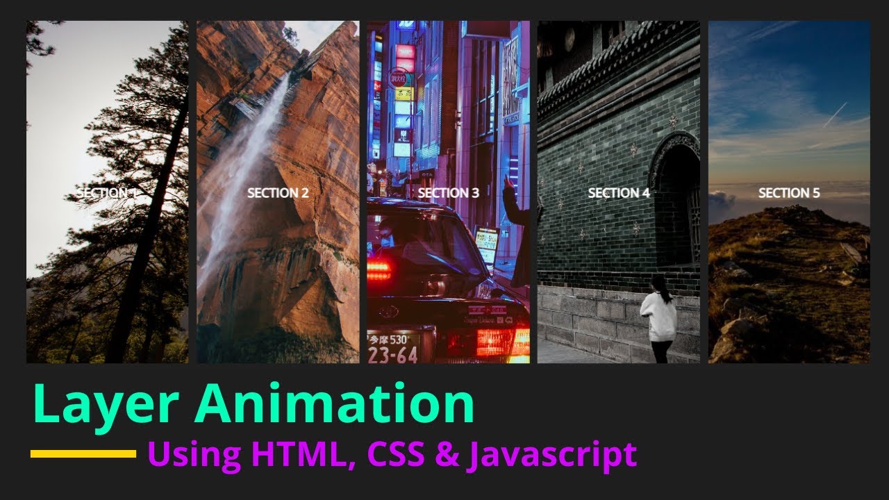 Create Layer Animation Using HTML, CSS & JavaScript | JavaScript ...