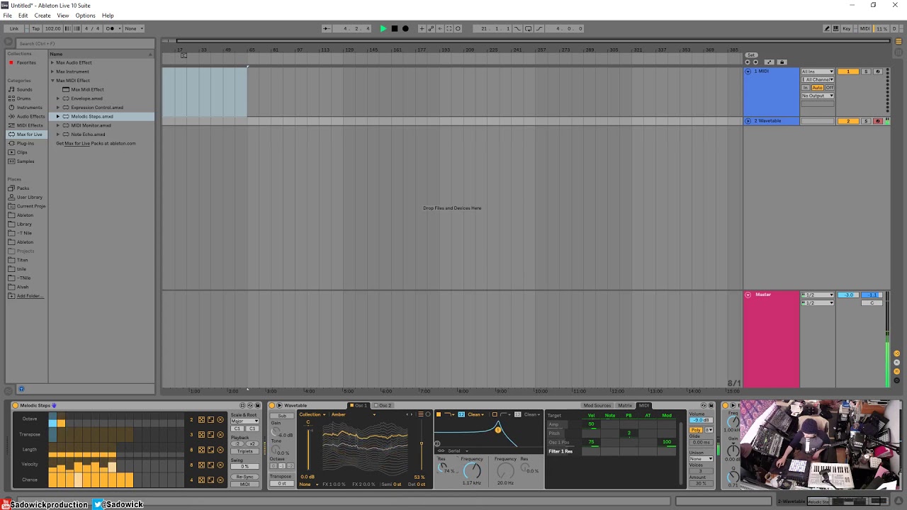 Ableton Live 10 - Modulating Wavetables Velocity In Melodic Steps - YouTube