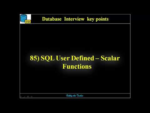 DB85. SQL User
