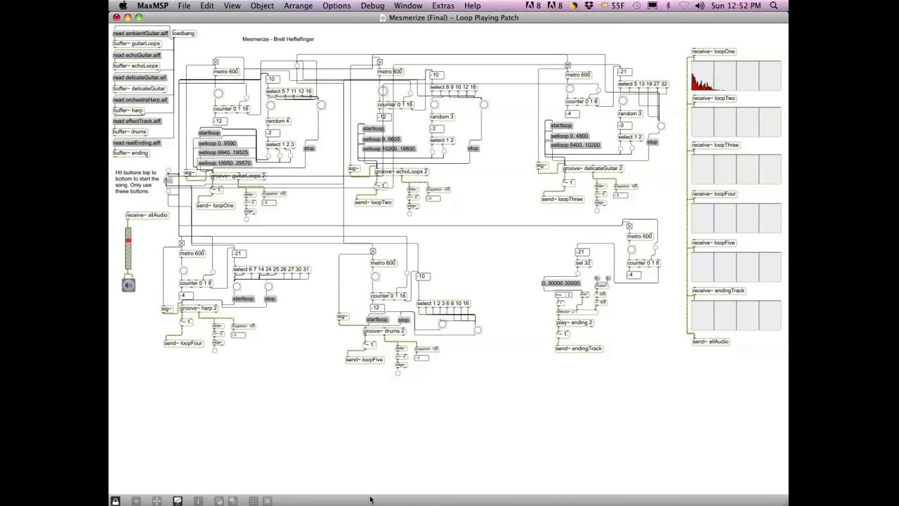 Mesmerize - A Loop Playing Max Patch