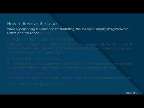 Understanding the Could not get lock Error in APT