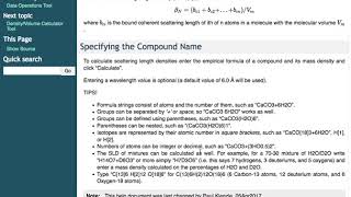 Scattering Length Density Calculator in SasView screenshot 2