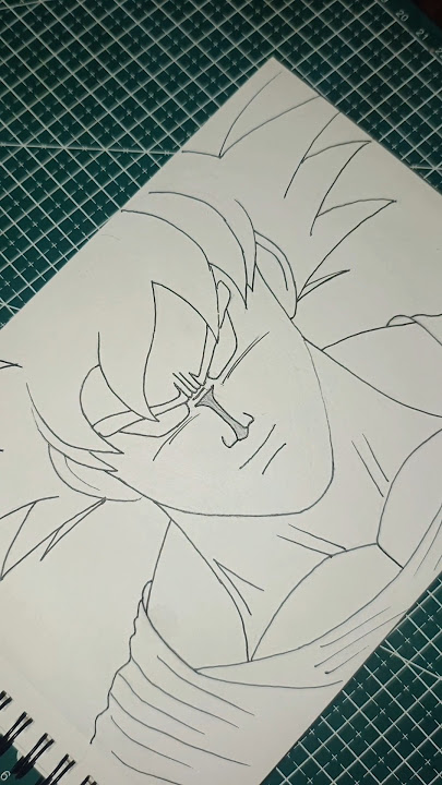 Goku sketch outline 💥😁 #goku #dbz #anime #manvisa arts #dragonball #dbz #dbsuper #vegeta #ytshots