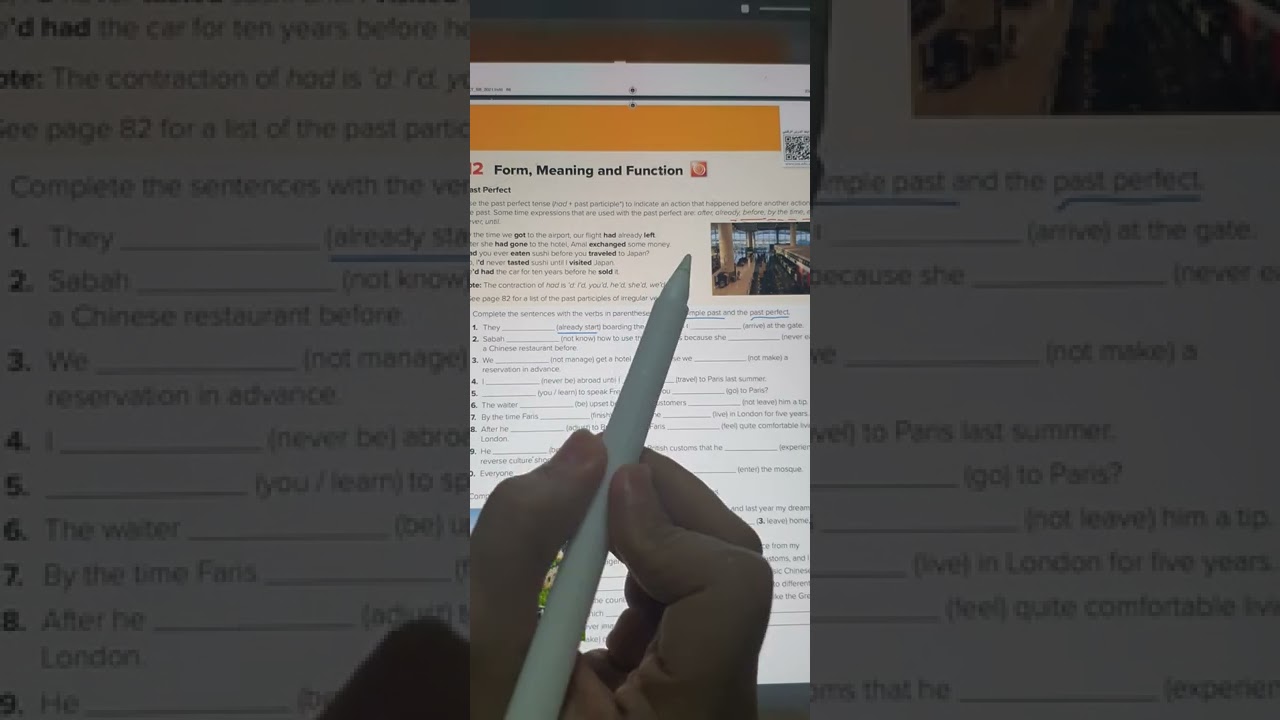 Form Meaning Function past perfect ثالث متوسط الفصل الثالث