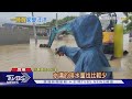 門前有小河! 屏東枋寮積水「超過膝蓋」 國軍協助撤離｜TVBS新聞