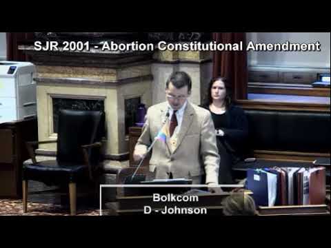 Sen. Bolkcom says Taliban women will have more freedom than American women