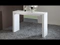 🏡 Neos Modern 60" Wooden Bar Table – Elegant White Lacquer Finish for Small Spaces
