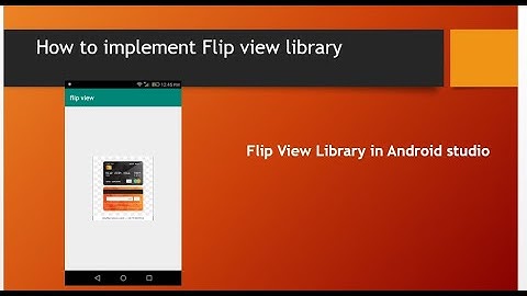 How to implement easy flip view library | android studio tutorials