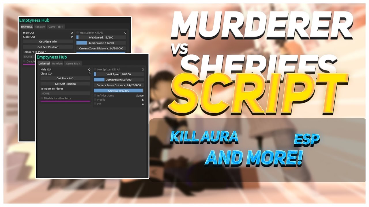 Murderers vs. Sheriffs Script  Kill All, Kill Aura & and More! Roblox How  to Cheat? 