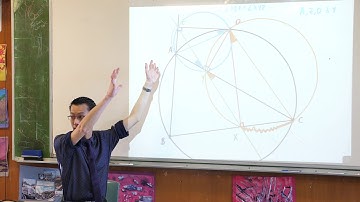 Tough Circle Geometry Question (2 of 2: Proving points collinear)