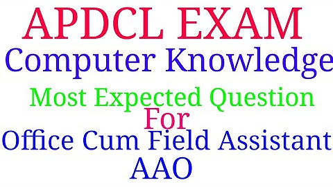 Computer Knowledge | APDCL Computer Knowledge | APDCL expected question | APDCL previous Paper |