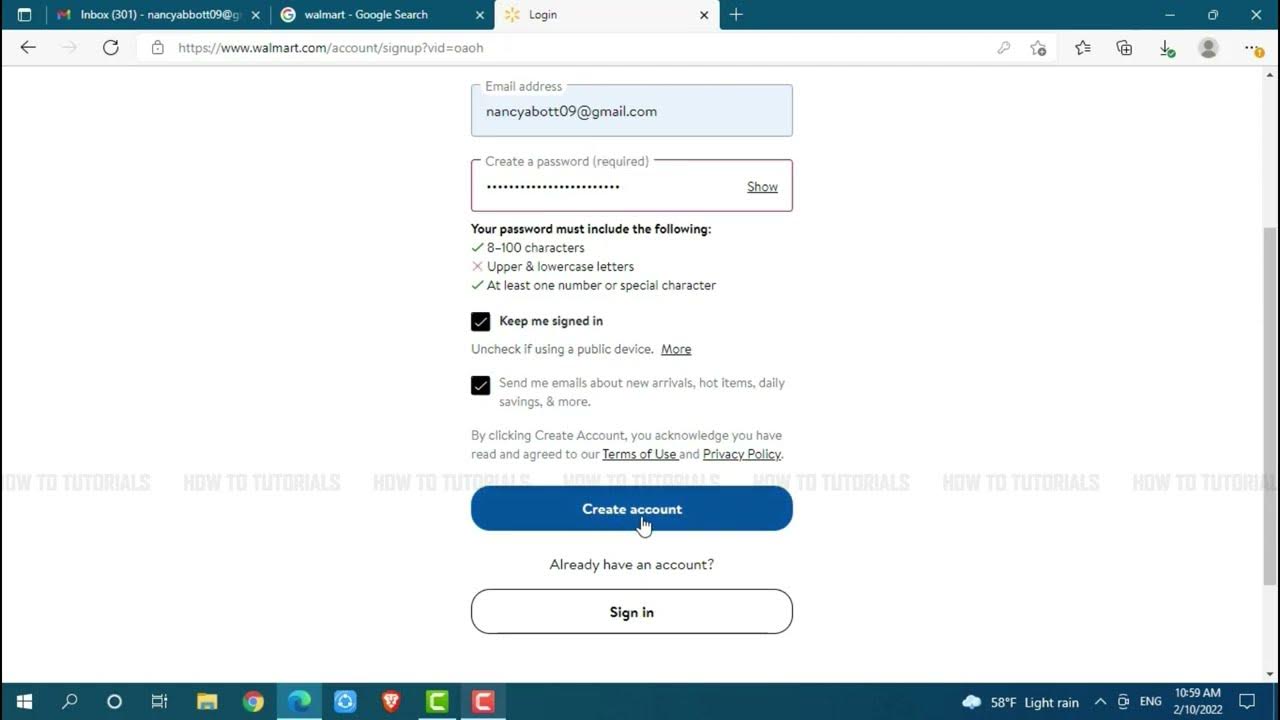How To Create Walmart Account 2022 Sign Up Help www