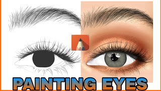 SEMIREALISM EYE - VEXEL ART PROCESS (sketchbook app) screenshot 1