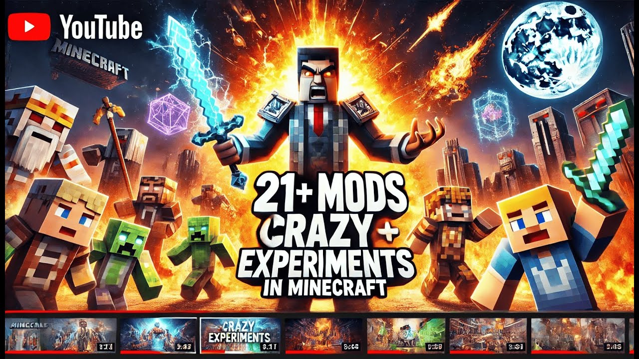 Minecraft Crazy Experiments using 21+ mods #minecraft #moded #crazy ...