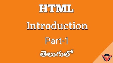 HTML Tutorial Introduction Part 1 In Telugu