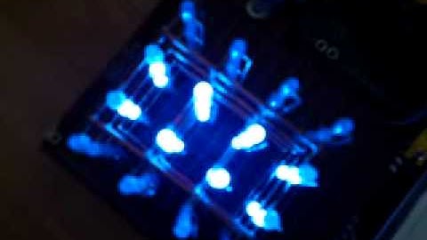 4x4x4 blue led cube