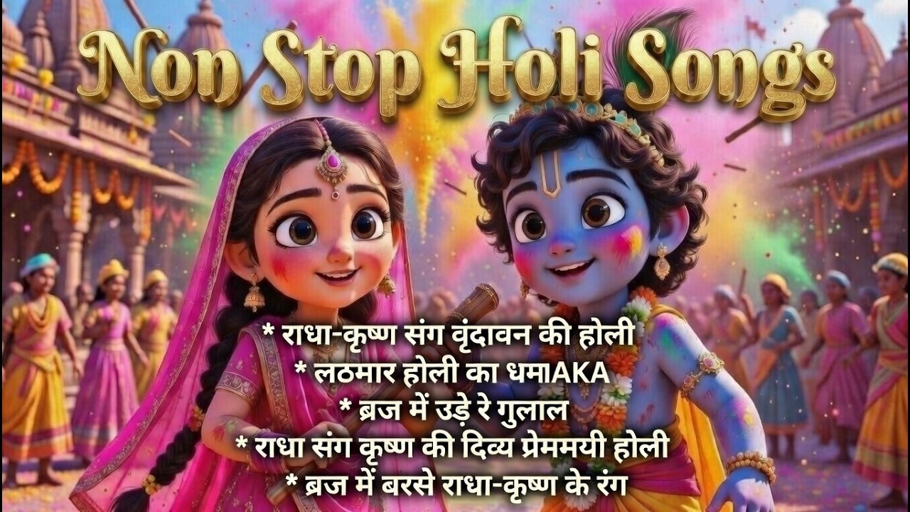 नॉनस्टॉप होली गीत | राधा-कृष्ण ब्रज होली स्पेशल | Non Stop Holi Bhajan