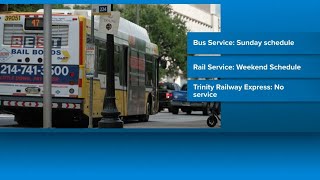 DART announces schedule changes for Memorial Day weekend