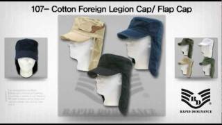 "Rapid Dominance" 107- Cotton Foreign Legion Cap/ Flap Cap