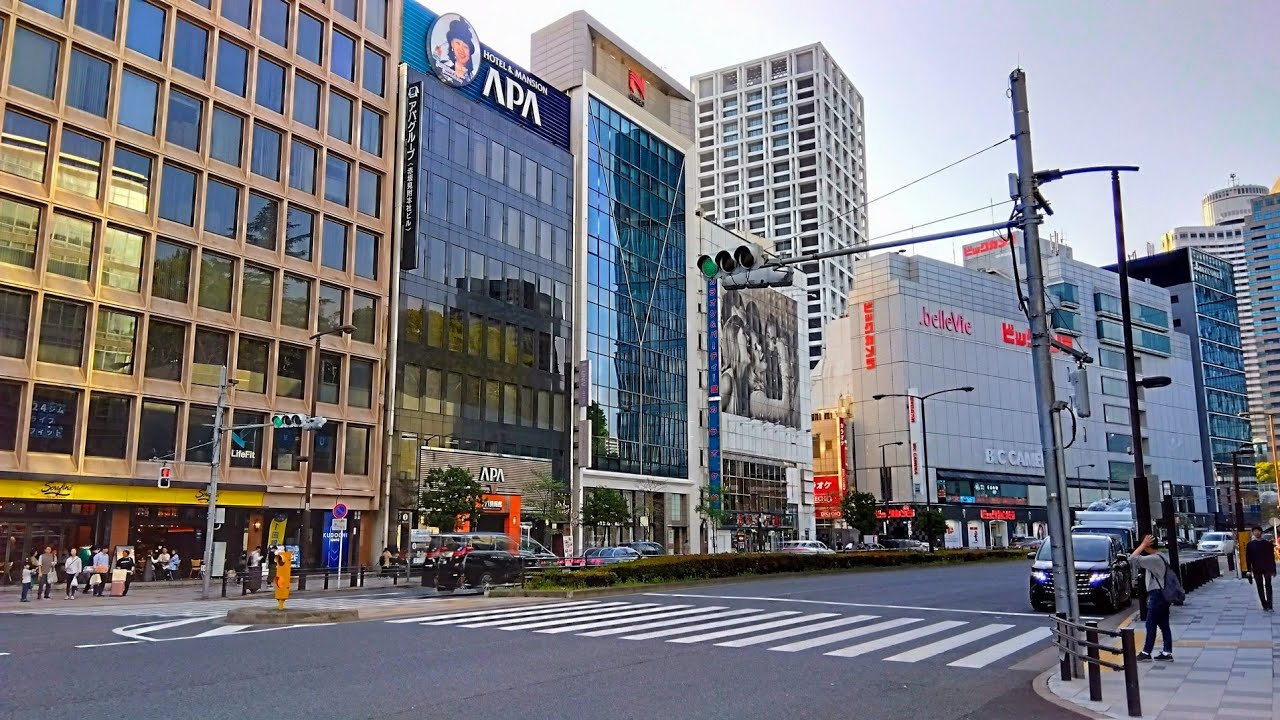 赤坂見附から赤坂まで歩く Akasakamitsuke to Akasaka Japan Walk【4K